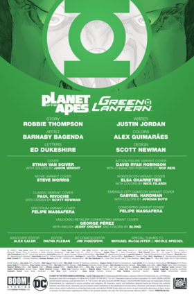 Read Planet of the Apes/Green Lantern  1 Page 2 in English
