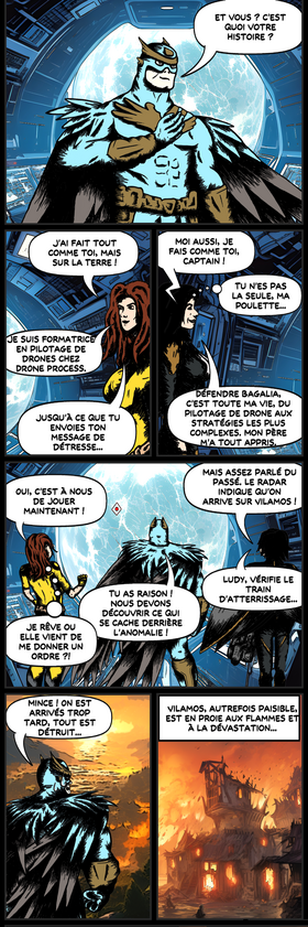 Read #5: DRONE HEROES - Le Mystere De Vilamos  1 Page 2 in French