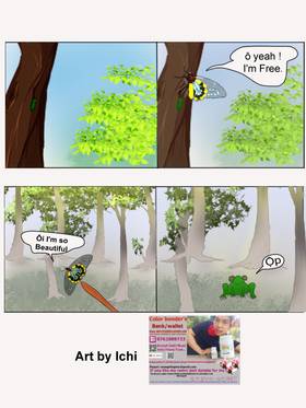 Read Short funny Comic Part 2: I'm a beautyful butterfly.  1 Page 1 in English