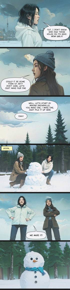 Read the ugly snowman  1 Page 2 in English