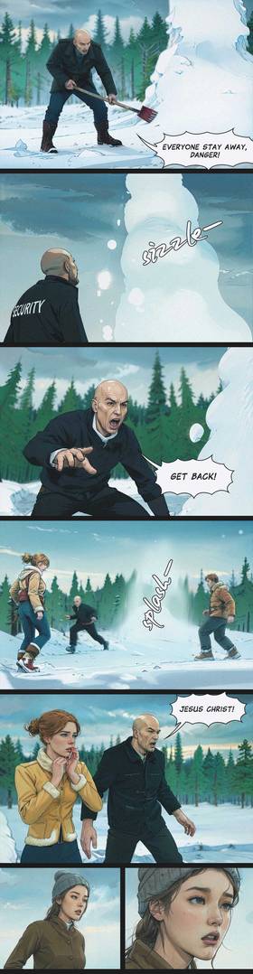 Read the ugly snowman  1 Page 8 in English