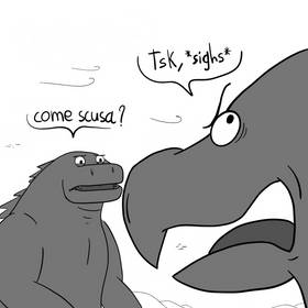 Read Perchè Godzilla è sempre >:( ?  1 Page 6 in Italian