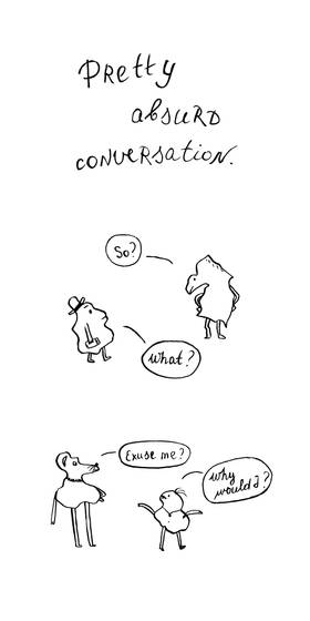 Pretty absurd conversation