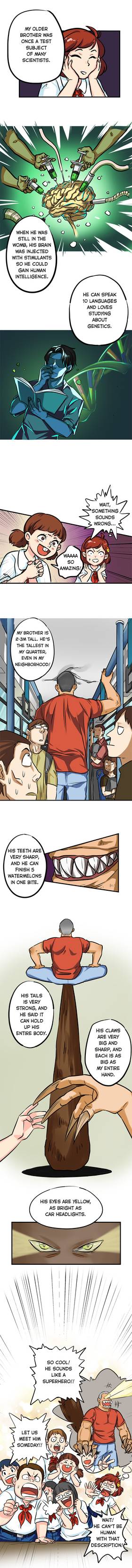 Read MY BROTHER IS T-REX  1 Page 2 in English