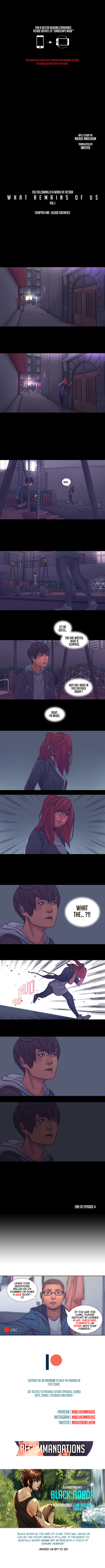 Read WHAT REMAINS OF US  4 Page 1 in English