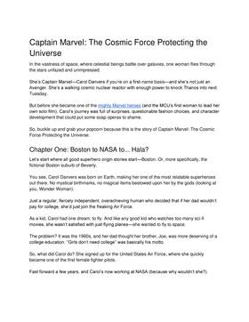 Read Captain Marvel: The Cosmic Force Protecting the Universe   1 Page 1 in English
