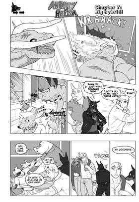 Read Andrew & Helga (A furry x human comic)  8 Page 1 in English