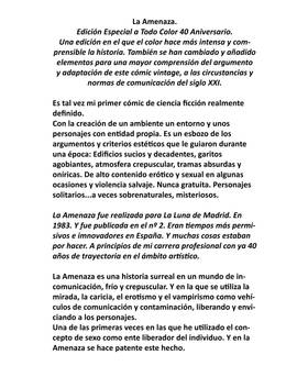Read La Amenaza  1 Page 2 in Spanish