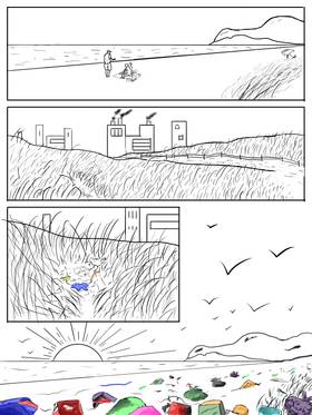 Read Environmental Comic Pages for School Project  1 Page 1 in English