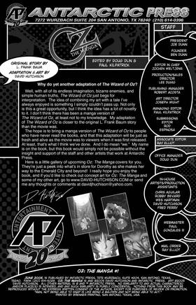 Read Oz: The Manga  1 Page 2 in English