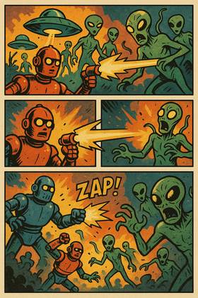 Read Robots vs Aliens  1 Page 1 in English
