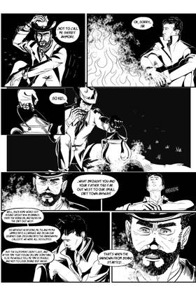 Read SHADOWS IN THE WEST | Horror Comic Short | FREE  1 Page 4 in English