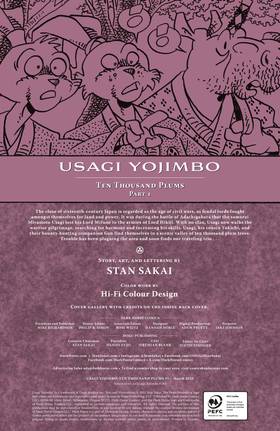 Read Usagi Yojimbo: Ten Thousand Plums  1 Page 2 in English