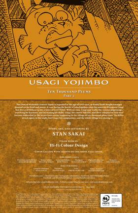 Read Usagi Yojimbo: Ten Thousand Plums  3 Page 2 in English