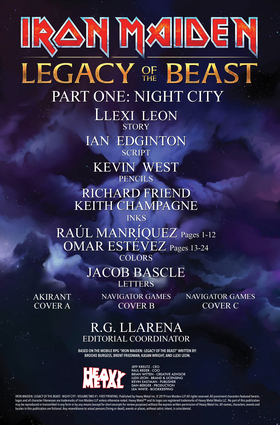 Read Iron Maiden: Legacy of the Beast - Night City  1 Page 4 in English