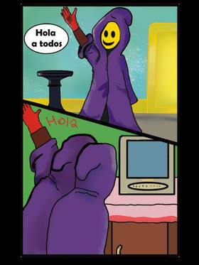 Read Olly, Emma and Fred  3 Page 4 in Spanish