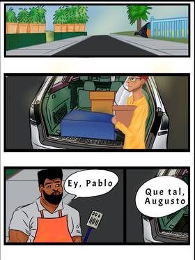 Read Olly, Emma and Fred  1 Page 5 in Spanish