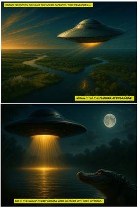 Read Alien vs. Alligator  1 Page 3 in English