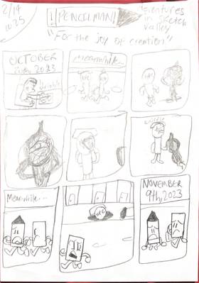 Read Pencilman!  14 Page 9 in English