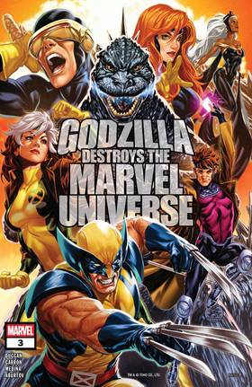 Read Godzilla Destroys The Marvel Universe (2025)  3 Page 1 in English