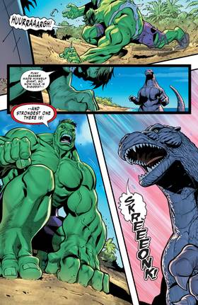 Read Godzilla Destroys The Marvel Universe (2025)  4 Page 7 in English