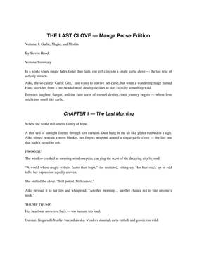 Read The Last Clove A Tale of Magic and Garlic  1 Page 1 in English