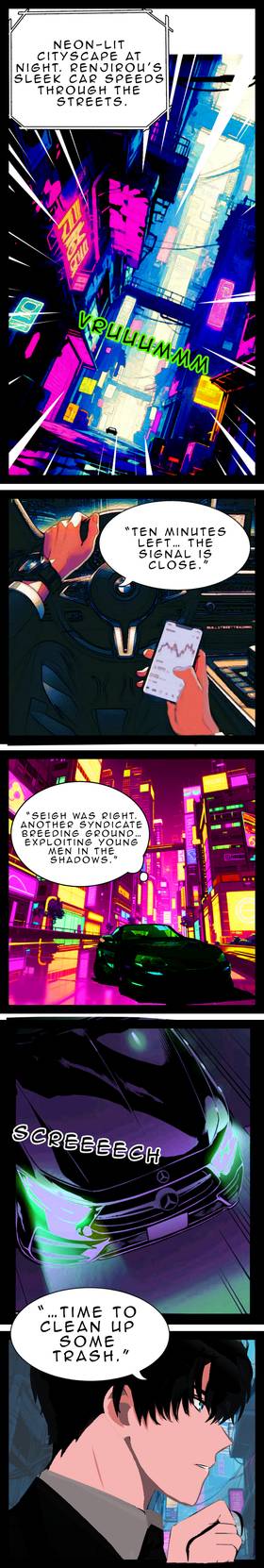 Aisle of Anarchy  under neon veil 