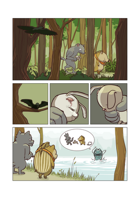 Read CAT GOAT DOG  2 Page 3 in Spanish