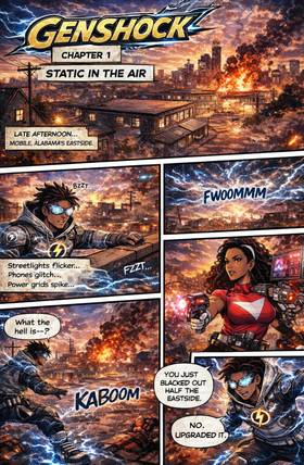Read GENSHOCK VS TESLA/Static In The Air  4 Page 2 in English
