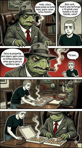 Read A PODEROSA TARTARUGA CHEFONA  1 Page 8 in Portugese