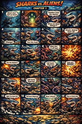 Read Shark vs alians  1 Page 1 in English