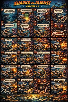 Read Shark vs alians  2 Page 1 in English