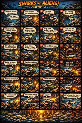 Read Shark vs alians  4 Page 1 in English