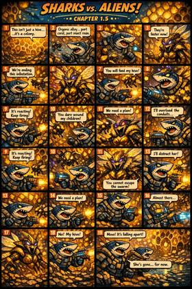 Read Shark vs alians  5 Page 1 in English