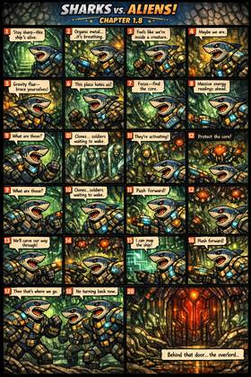 Read Shark vs alians  8 Page 1 in English