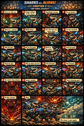 Read Shark vs alians  10 Page 1 in English