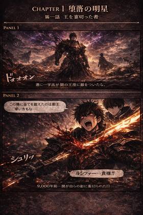 Read THE REINCARNATION OF DEMON KING.  1 Page 1 in Japanese