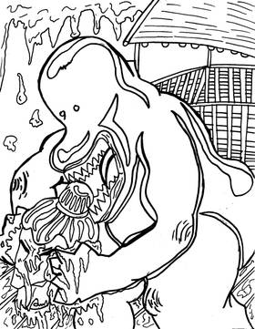 Read Japanese Yokai Horror Coloring Book  1 Page 6 in English