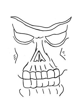 Read Monster Faces Coloring Book  1 Page 5 in English