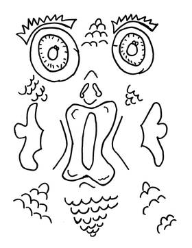 Read Monster Faces Coloring Book  1 Page 9 in English