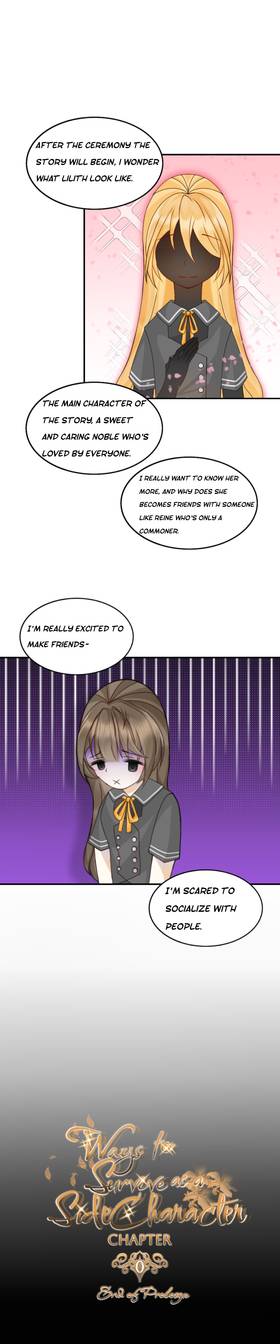 Read Ways to survive as a side character   1 Page 9 in English