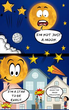 Read I'm Not Just A Moon: A Children's Comic Book   1 Page 3 in English