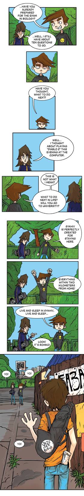 Read Three vs Evil: Webcomic version  1 Page 7 in English