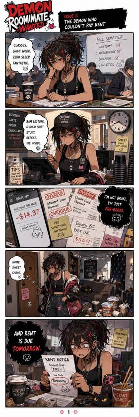 Read DEMON ROOMMATE WANTED  1 Page 2 in English