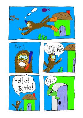 Read Monkey Dude & Turtle Mega Fight!  1 Page 5 in English