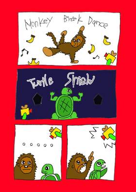 Read Monkey Dude & Turtle Mega Fight!  1 Page 10 in English