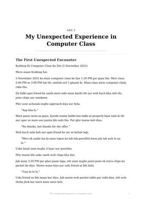 Read My Unexpected Experience in computer class ( Light Novel)   1 Page 8 in Hindi