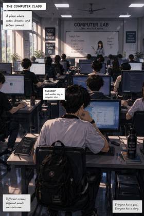 Read My Unexpected Experience in computer class ( Light Novel)   1 Page 3 in Hindi
