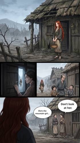Read A Colorful Gift in a Pale Village  1 Page 3 in English