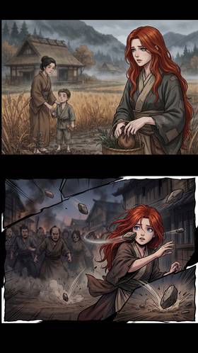 Read A Colorful Gift in a Pale Village  1 Page 7 in English